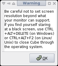 Screen Resolution Warning Popup